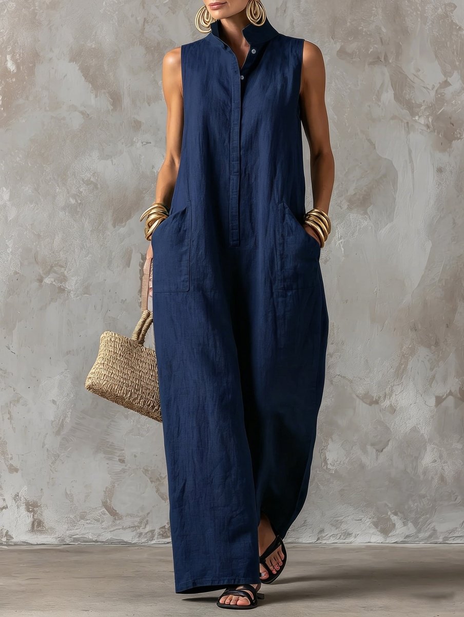 Lorena · Vestido Maxi Lino Costa