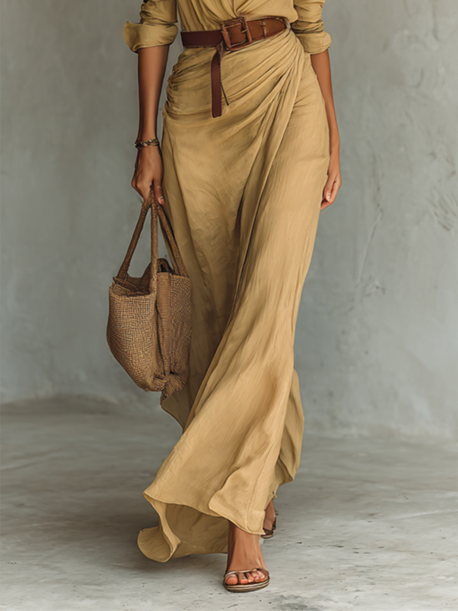 Sofia • Maxi vestido con cinturón