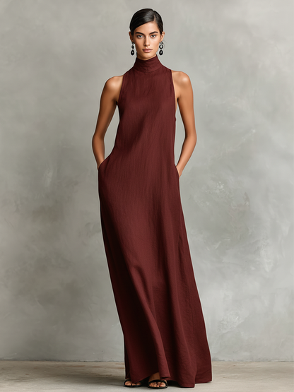 Macarena | Vestido largo negro minimalista