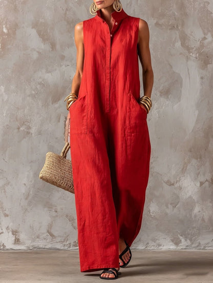 Lorena · Vestido Maxi Lino Costa