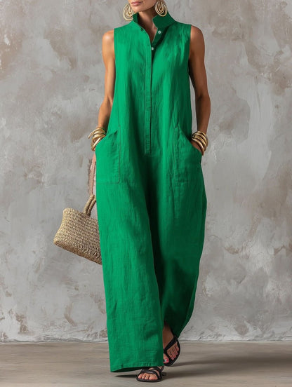 Lorena · Vestido Maxi Lino Costa