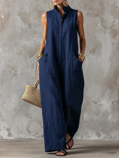 Lorena · Vestido Maxi Lino Costa